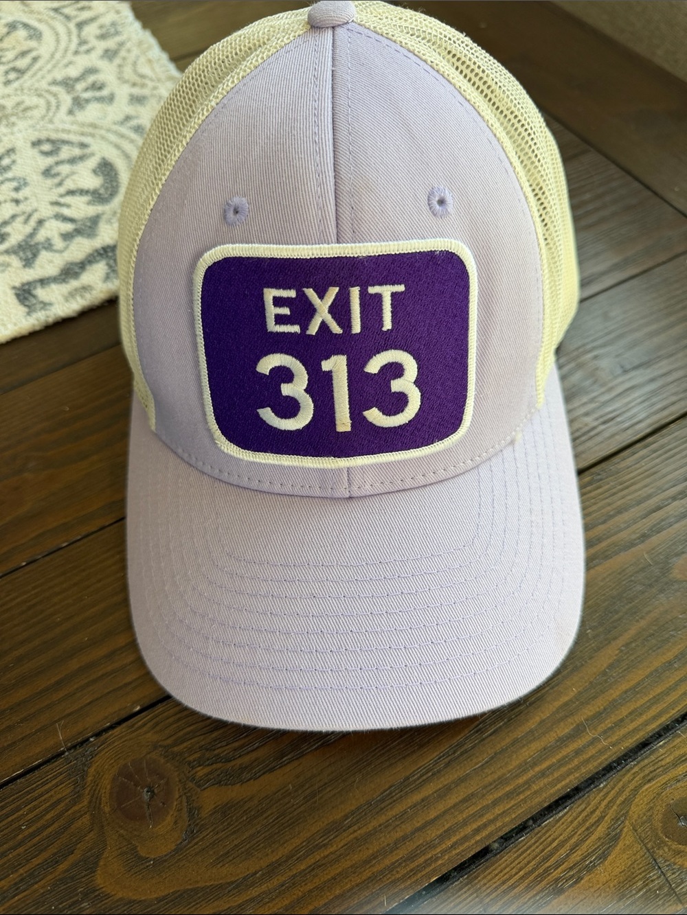 EXIT 313 Lilac and Purple Trucker Cap